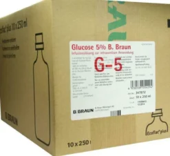 Glucose 5 % B.Braun Ecoflac Plus 10 X 250 ml