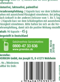 Greendoc schneller einschlafen Melatonin 90 Kapseln