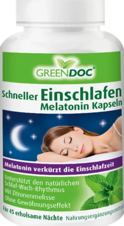 Greendoc schneller einschlafen Melatonin 90 Kapseln