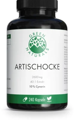 Green Naturals Artischocke 2600 mg mit 10% Cynarin 240 Kapseln