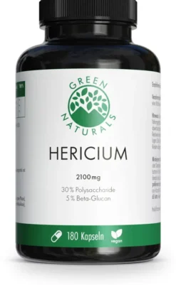 Green Naturals Lions Mane Hericium 2100mg vegan 180 Kapseln