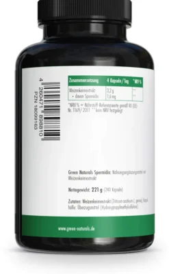 Green Naturals Spermidin 1,6 mg Vegan 240 Kapseln