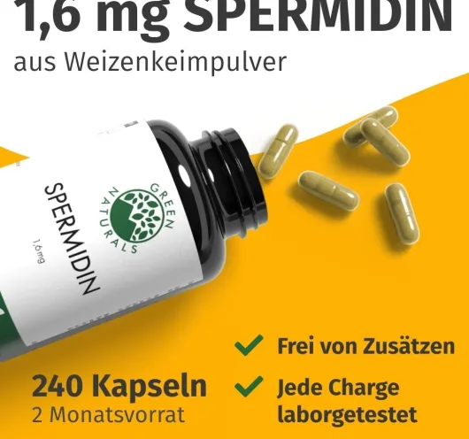 Green Naturals Spermidin 1,6 mg Vegan 240 Kapseln