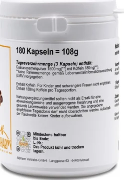 Guarana Kapseln 180 Kapseln