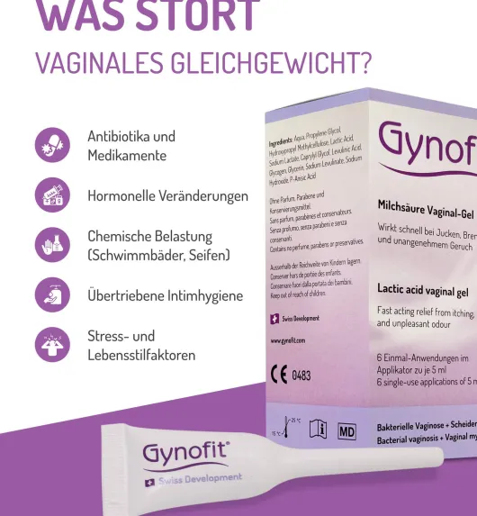 Gynofit Vaginalgel Mit Milchsäure 6 X 5 ml Gel
