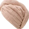 Haarturban aus Microfaser, beige 1 Stück