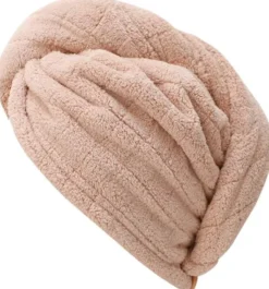 Haarturban aus Microfaser, beige 1 Stück