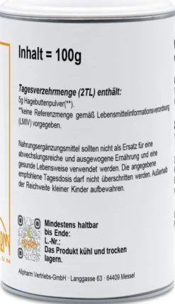Hagebutten Pulver Premium 100 G