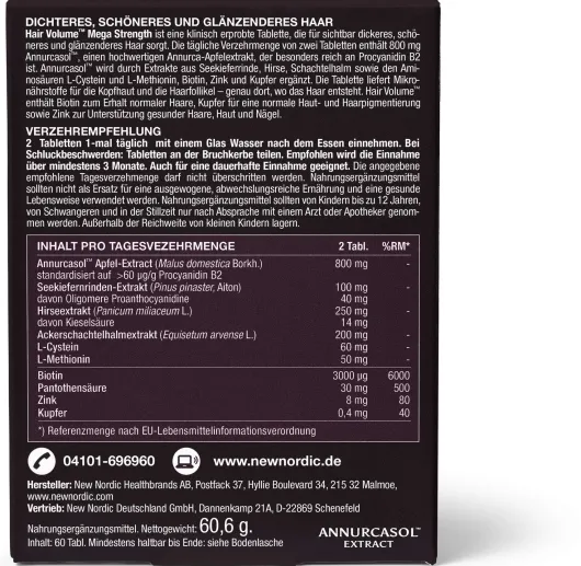 Hair Volume Mega Strength 60 Tabletten