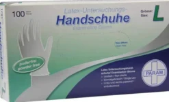 Handschuhe Einmal Latex Puderfrei L 100 Stück