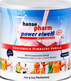 Hansepharm Power Eiweiß Plus Himbeere-Vanille 750 G Pulver