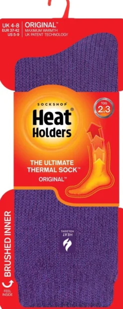 HeatHolders lila Thermosocken Größe 37 - 42 1 Paar