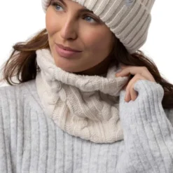 Heat Holders Thermo-Halswärmer mit Zopfmuster 1 Stück Beige