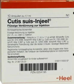 Heel Cutis Suis Injeele 10 Ampullen Je 1,1 ml