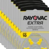 Hörgerät Batterie 10 Gelb Rayovac 10 x 6 Stück