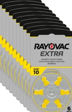 Hörgerät Batterie 10 Gelb Rayovac 10 x 6 Stück