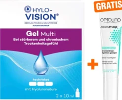 Hylo Vision Gel multi Augentropfen + gratis Optolind Empflindl. Haut Augenpflege 15 ml