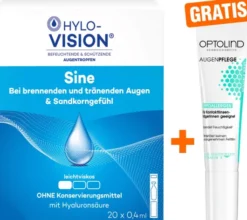Hylo Vision sine 20x0,4 ml + gratis Optolind Empflindl. Haut Augenpflege 15 ml