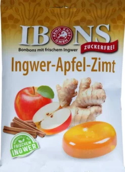 Ibons Ingwer Apfel Zimt O.Zucker Tüte Lutschbonbons 75g