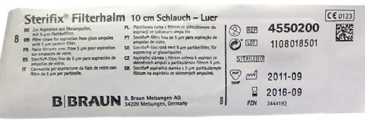 Infusionszubehör Sterifix Filterh.10