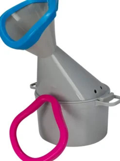 Inhalationstopf Premium grau, mit 2 Soft-Aufsätzen für Mund und Nase