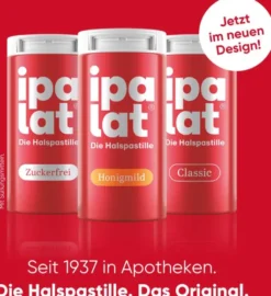 Ipalat Halspastillen Honigmild Ohne Menthol Zuckerfrei 400...
