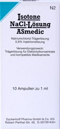 Isotone Nacl Lösung Asmedic Injektionslsg. Amp. 10 X 1 ml