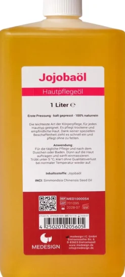 Jojoba Öl 100% Naturrein 1000 ml