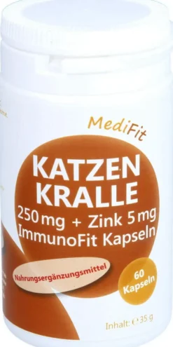 Katzenkralle 250 Mg+zink 5 mg Immunofit Kapseln 60 Stück