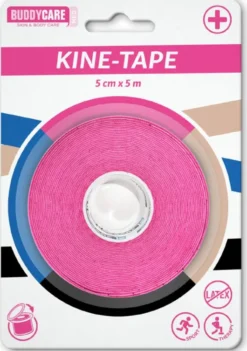 Kine Tape latexfrei Buddycare med 5 cm x 5 m pinkrosa 1 Stück