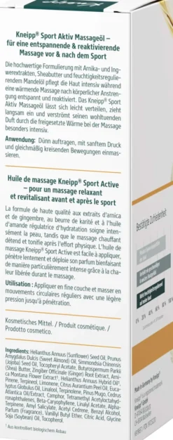 Kneipp Massageöl Sport Aktiv 100 ml