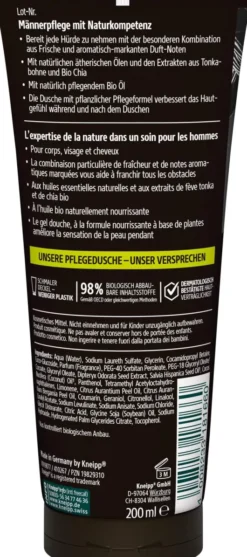 Kneipp Men 3 in 1 Pflegedusche Dynamisch 200 ml