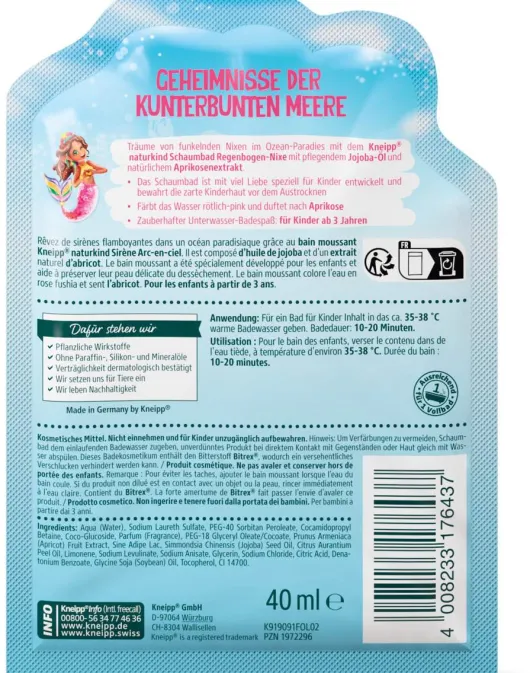 Kneipp Naturkind Schaumbad Regenbogen-Nixe 40 ml
