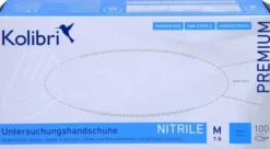 Kolibri Premium U.Hands.Nitril Unst.Pf M Blau 100 Stück