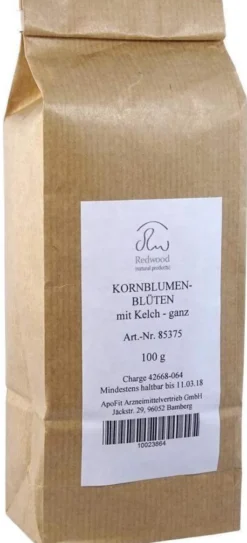 Kornblumenblüten Mit Kelch Ganz