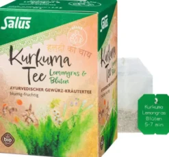 Kurkuma Tee Lemongras & Blüten Bio Salus Fbtl. 15 Stück