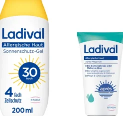 Ladival allergische Haut Sonnenschutz-Gel LSF 30 200 ml + gratis Ladival allergische Haut Apres Pflege Gel 50 ml