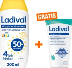 Ladival allergische Kinderhaut Gel LSF 50+ 200 ml + gratis allergische Haut Apres Pflege Gel 50 ml