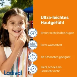 Ladival Empfindliche Kinderhaut Creme Gesicht&Körper Lsf 50+ 50 ml