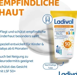 Ladival Empfindliche Kinderhaut Creme Gesicht&Körper Lsf 50+ 50 ml