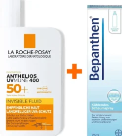 La Roche Posay Anthelios Invisible Fluid UVMune 400 LSF 50+ 50 ml + Bepanthen Schaumspray 75 ml