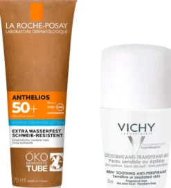 La Roche Posay Anthelios Milch LSF 50+ 75 ml + gratis Vichy Deo Roll-on Anti Flecken 48h 50 ml