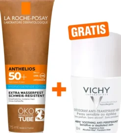 La Roche Posay Anthelios Milch LSF 50+ 75 ml + gratis Vichy Deo Roll-on Anti Flecken 48h 50 ml