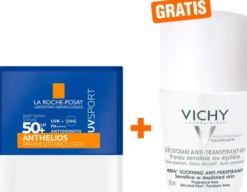 La Roche Posay Anthelios Pro Sport Stick LSF 50+ 9 g + gratis Vichy Deo Roll-on Anti Flecken 48h 50 ml