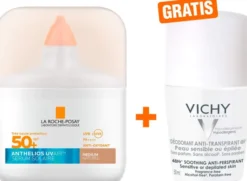 La Roche Posay Anthelios UV Air Serum LSF 50+ Getönt mittel 50 ml + gratis Vichy Deo Roll-on Anti Flecken 48h 50 ml