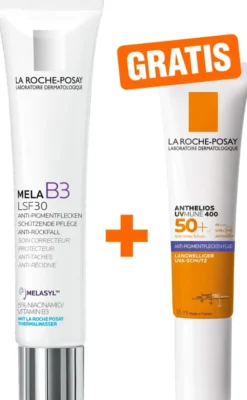 La Roche Posay Mela B3 LSF30 40 ml Creme + gratis La Roche Posay Anthelios Anti-Pigment Fluid 15 ml