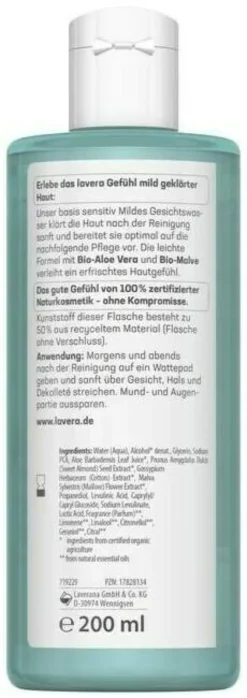 Lavera Basis Sensitiv Mildes Gesichtswasser 200 ml