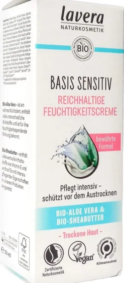 Lavera Basis Sensitiv Reichhaltige Feuchtigkeitscreme 50 ml