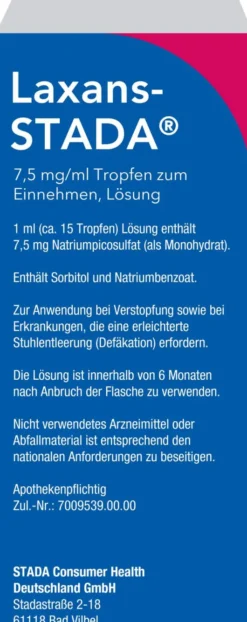 Laxans-Stada 7,5 mg Tropfen 30 ml
