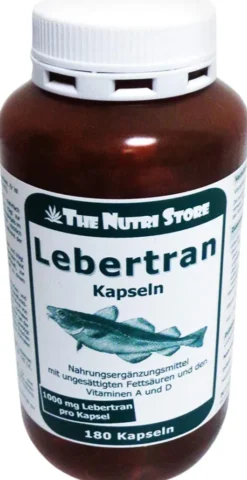 Lebertrann 1000 mg Kapseln 180 Stück